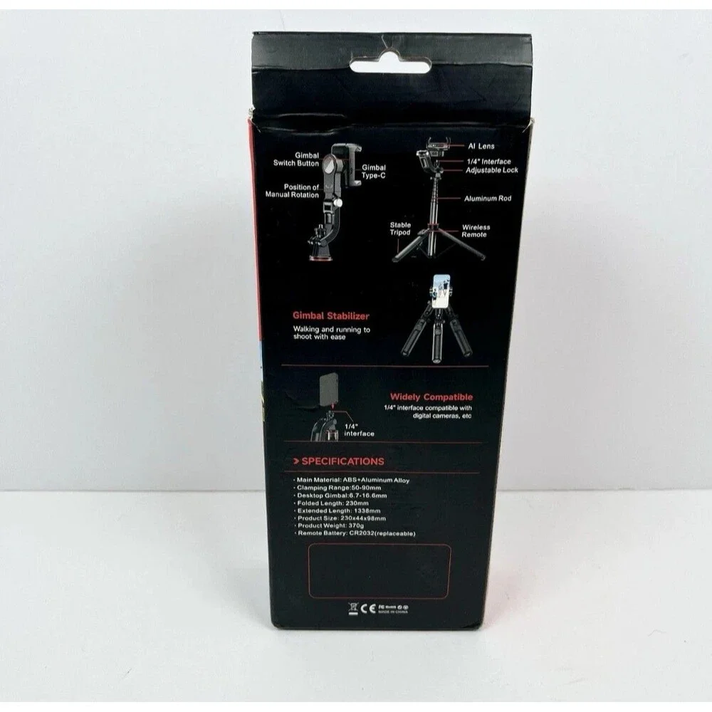 C22 AI Face Tracking Handheld Gimbal Stabilizer 360° Rotation Shoot Selfie Stick